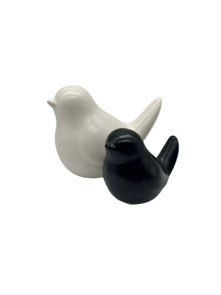 Vogel aus Keramik S in schwarz