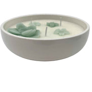 Candle Flower in der Porzellanschale weiß /mint Home Society