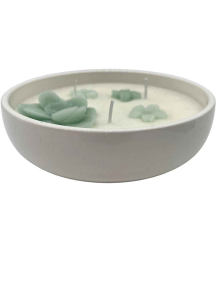 Candle Flower in der Porzellanschale weiß /mint Home Society