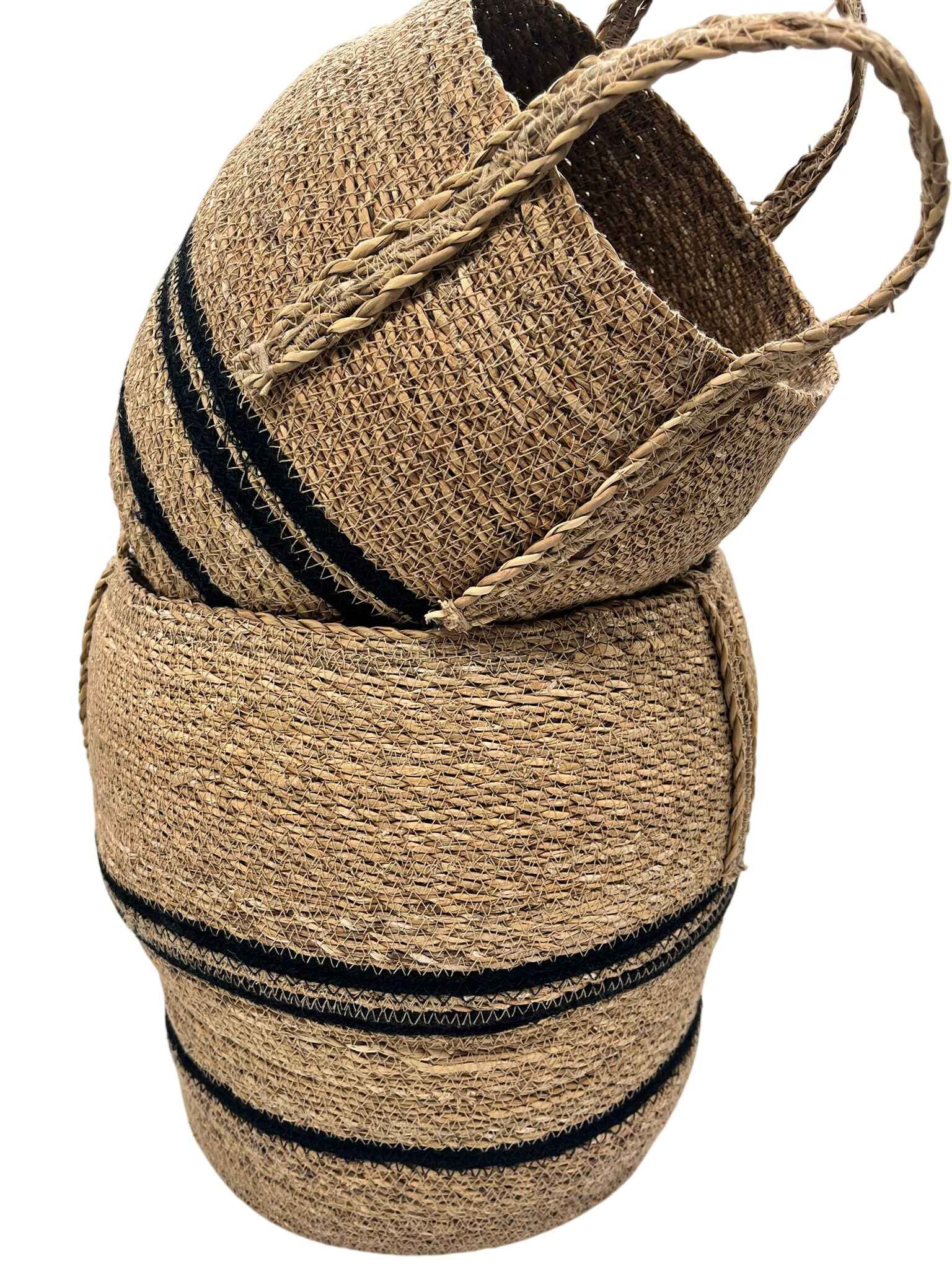 Korb mit Henkel Sisal naturfarben M Home Society