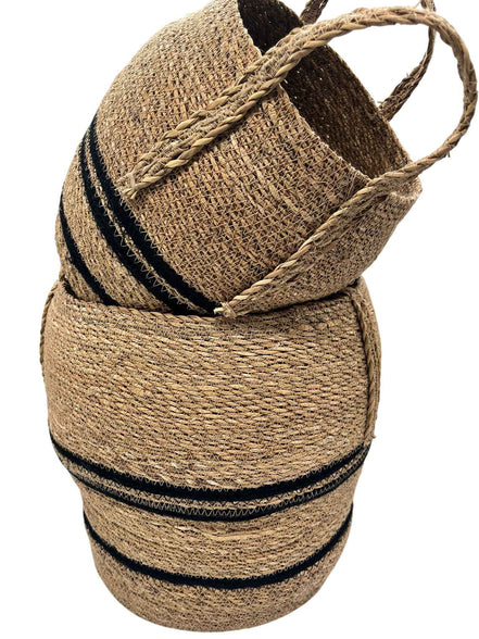 Korb mit Henkel Sisal naturfarben M Home Society