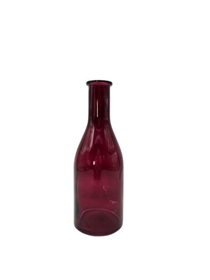 Purple Red mini vase made of glass