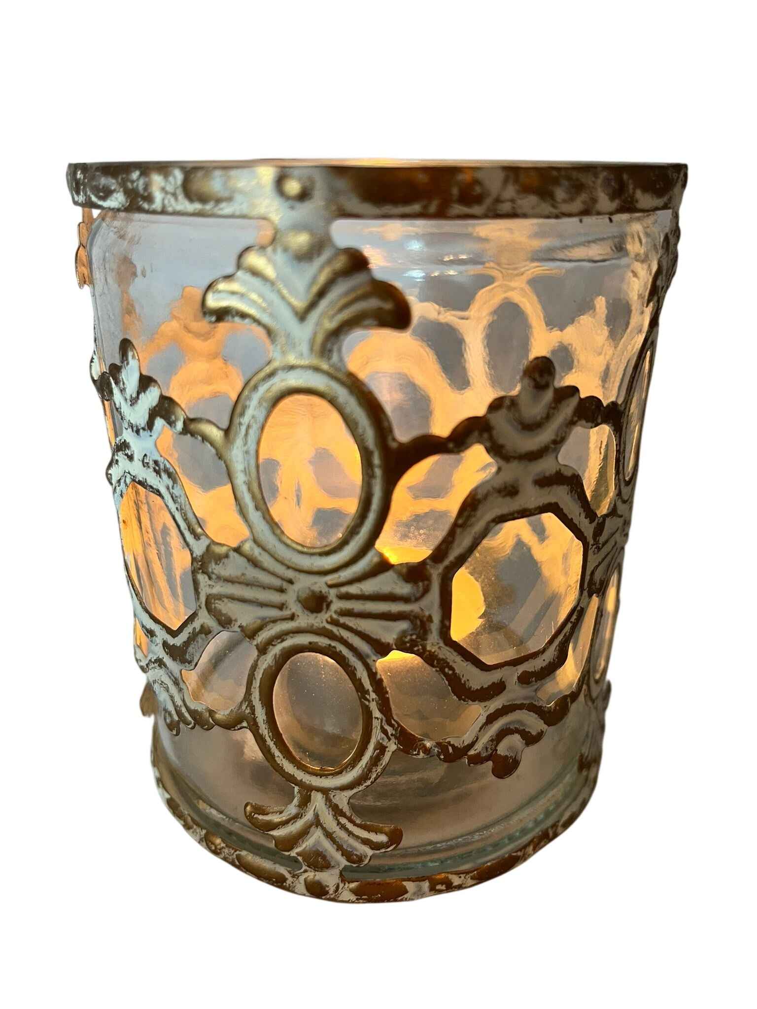 Windlicht mit Metallornamenten G. Wurm