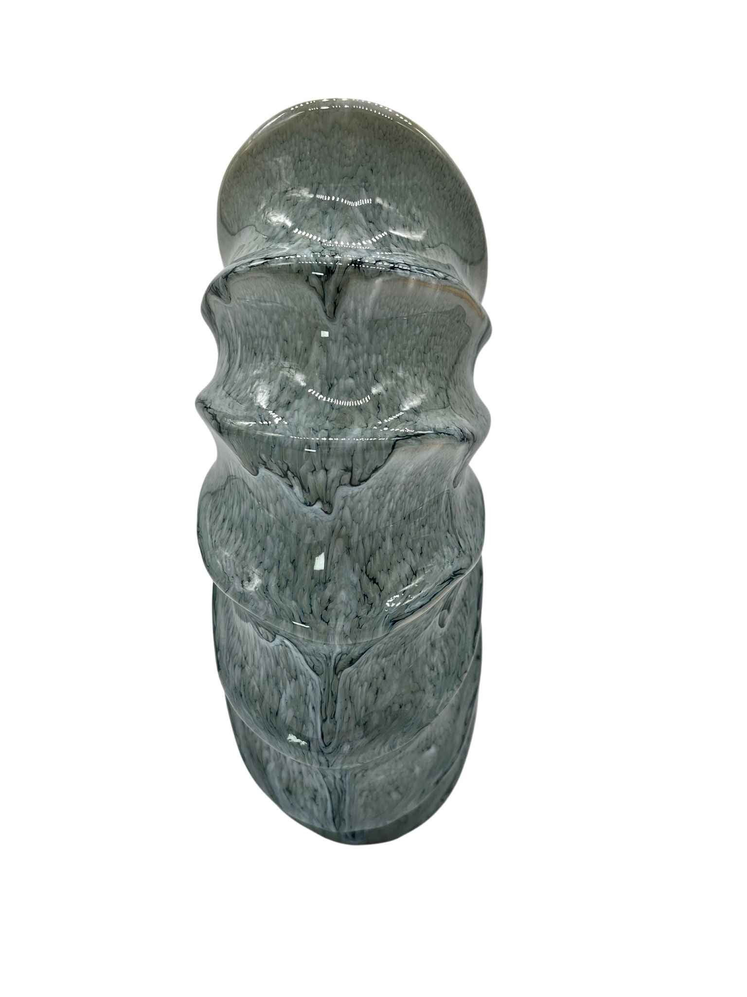 Vase aus Keramik glasiert Muschelform in Grün Daan Kromhout