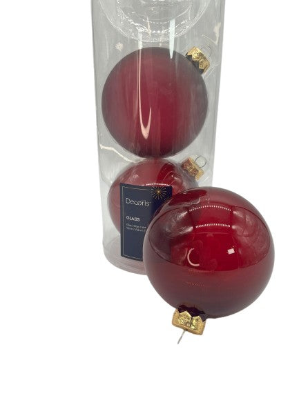 Weihnachtskugeln aus Glas 3er Set Granatapfel