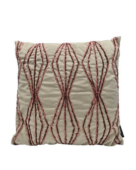 Kissen " Lanka" Bege 45 x 45 cm mit Stickerei