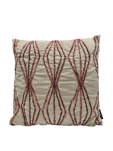 Pillow "Lanka" Beige 45 x 45 cm with embroidery