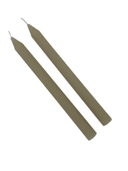 Stabkerze Beige gerillt Set mit 2 Stück - Konceptpunkt Home, Deko und mehr …
