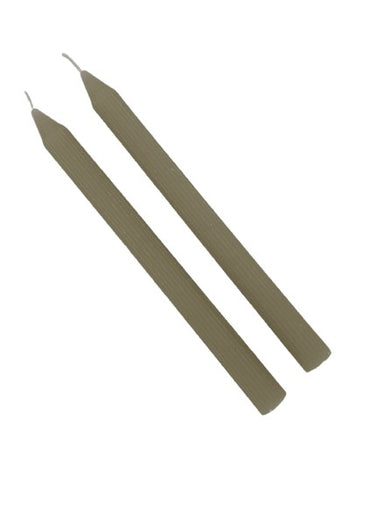 Stabkerze Beige gerillt Set mit 2 Stück - Konceptpunkt Home, Deko und mehr …