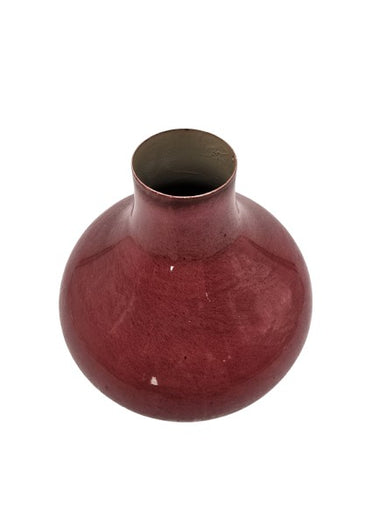 Metallvase bauchig in Burgundfarben - Pimis living by Konceptpunkt