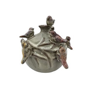 Vase in Kugelform Keramik mit Vögeln Daan Kromhout