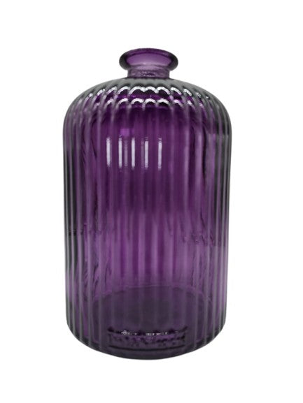Vase in purple made of recycled glass