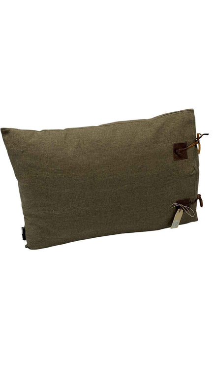 Kissen Oliv Baumwolle 50 x 30 cm Lime-Light