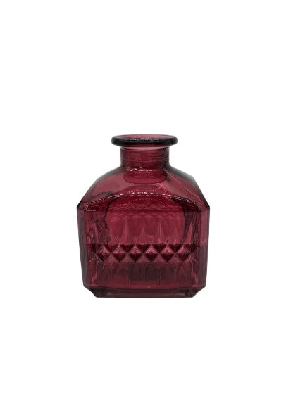 Mini vase Purple Red made of glass, square