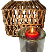 Windlicht Weide mit Glaseinsatz Home Society