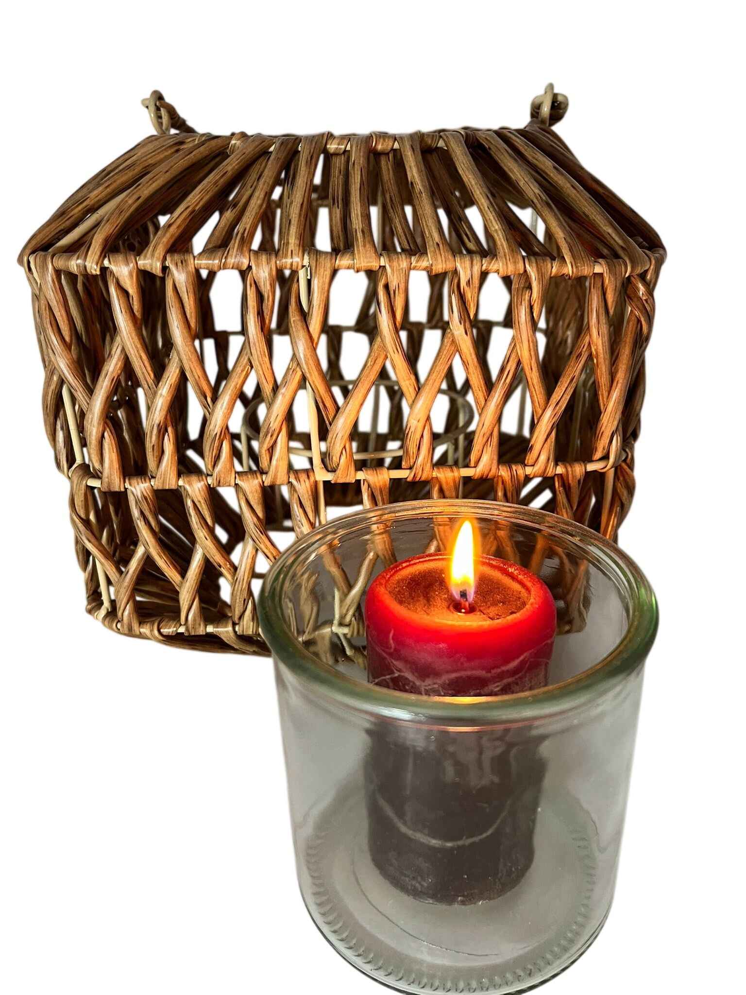 Windlicht Weide mit Glaseinsatz Home Society