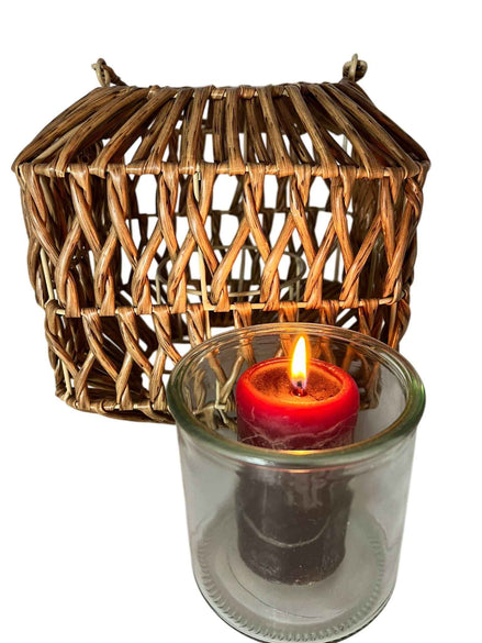 Windlicht Weide mit Glaseinsatz Home Society