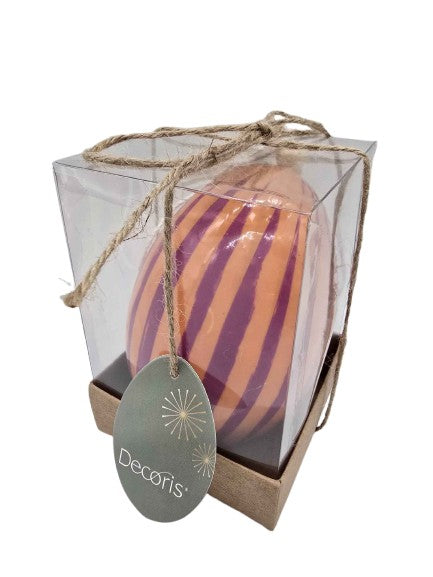 Ei Schaumstoff foliert groß Orange / Lila Decoris