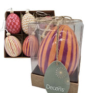 Ei Schaumstoff foliert groß Orange / Lila Decoris