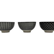 DIP Schälchen 3 er Set, Steingut Schwarz/Weiß pimis living by Konceptpunkt
