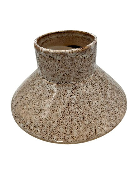 Jarrón "Nafi" de cerámica beige/marrón