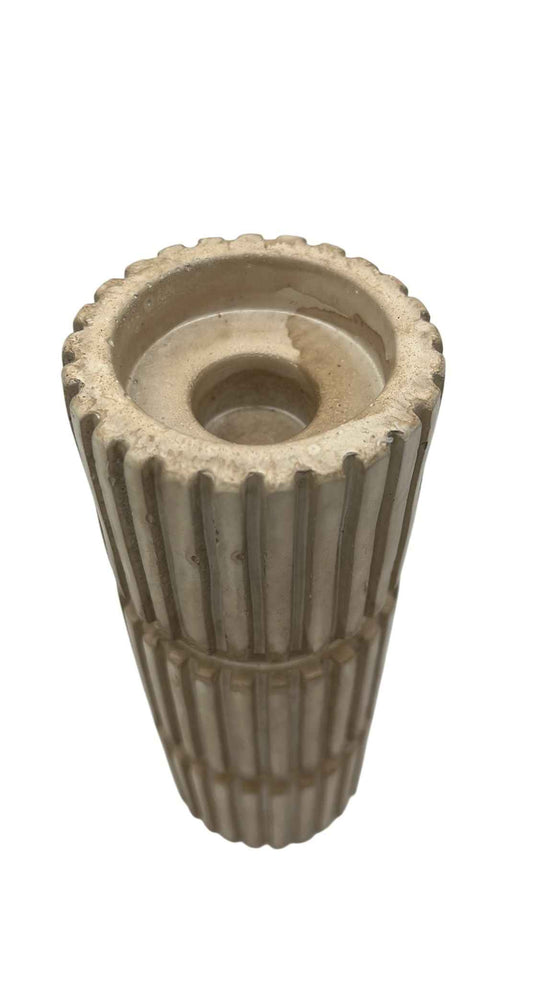 Kerzenständer as Steingut Beige