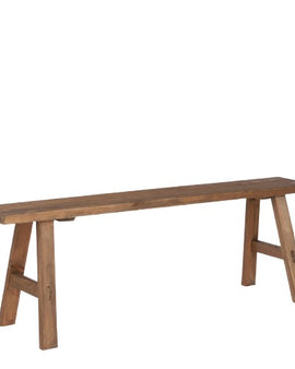 Bold Holzbank – L108 x B20 x H37 cm – recyceltes Holz – Braun