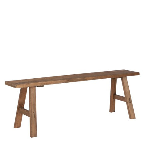 Bold Holzbank – L108 x B20 x H37 cm – recyceltes Holz – Braun