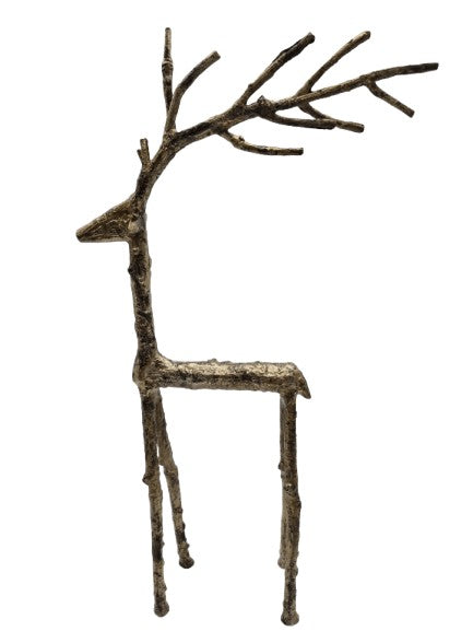 Hirsch ,Aluminium gehämmert Gold - Konceptpunkt Home, Deko und mehr …