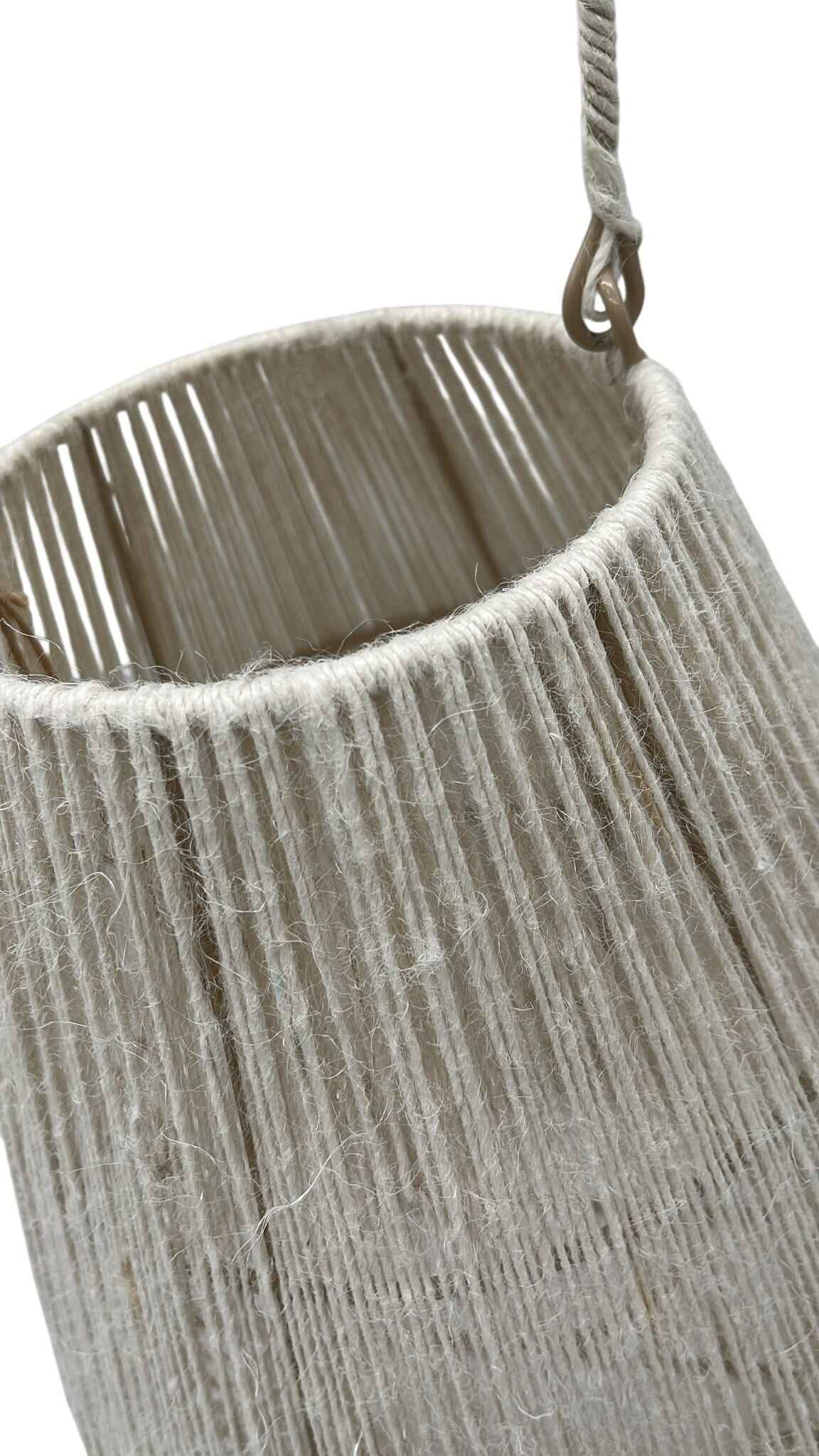 Windlicht aus Jute Naturfarben, mit Glaseinsatz - Pimis Living