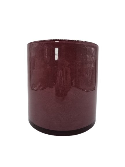 Glass cylinder / vase ruby ​​colored