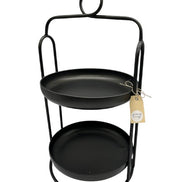 Etagere Metall 47 cm hoch schwarzbraun Countyfield