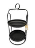 Etagere Metall 47 cm hoch schwarzbraun Countyfield