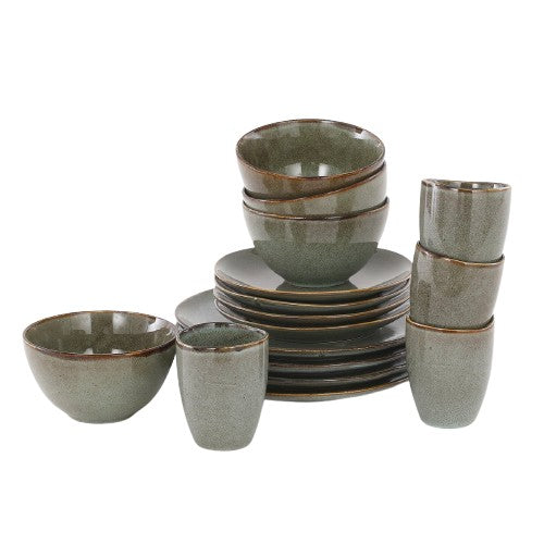 Tabo Geschirrset 4 Personen - Grün - Pimis living by Konceptpunkt