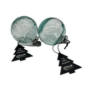 Weihnachtskugeln aus recycletem Glas mit Muster DIJK