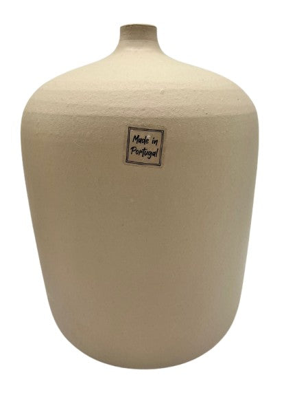 Vase / Flasche Terracotta, Beige, Made in Portugal - Pimis Living