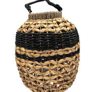 Windlicht Wasserhyazinthe mit Glaseinsatz Natur / Schwarz Home Society