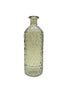 Jarrón de botella de vidrio verde