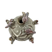 Vase in Kugelform Keramik mit Vögeln Daan Kromhout