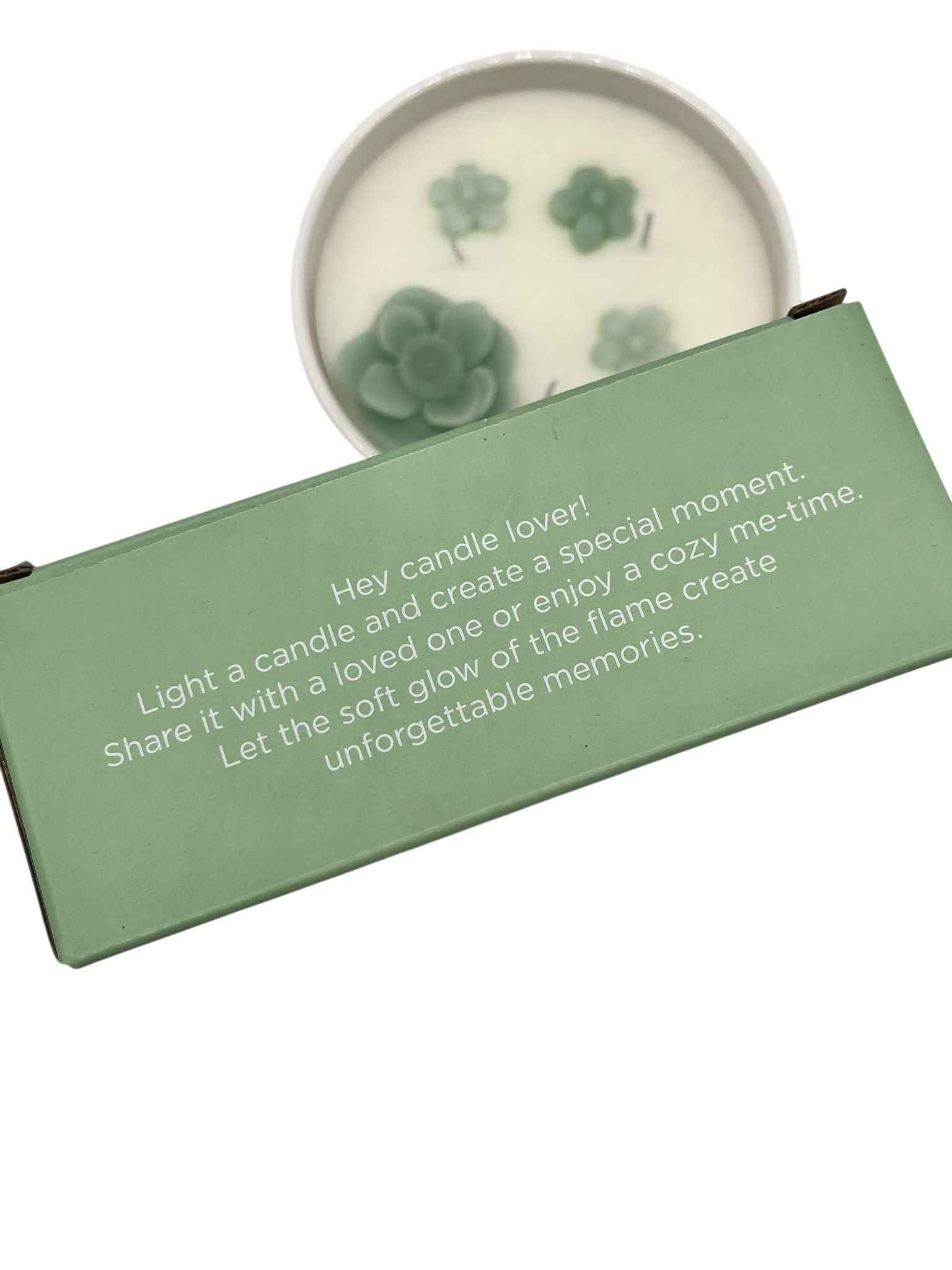 Candle Flower in der Porzellanschale weiß /mint Home Society