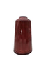 Metal vase in burgundy