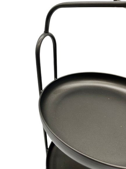 Etagere Metall 47 cm hoch schwarzbraun Countyfield