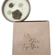 Candle Flower in der Porzellanschale Sand/ Khaki Home Society