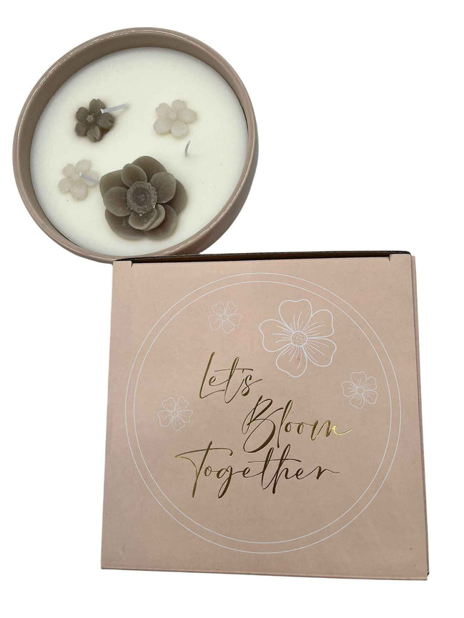 Candle Flower in der Porzellanschale Sand/ Khaki Home Society