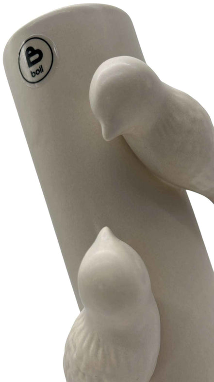 Vase mit Vögeln Beige Keramik BOI!WOW Interior