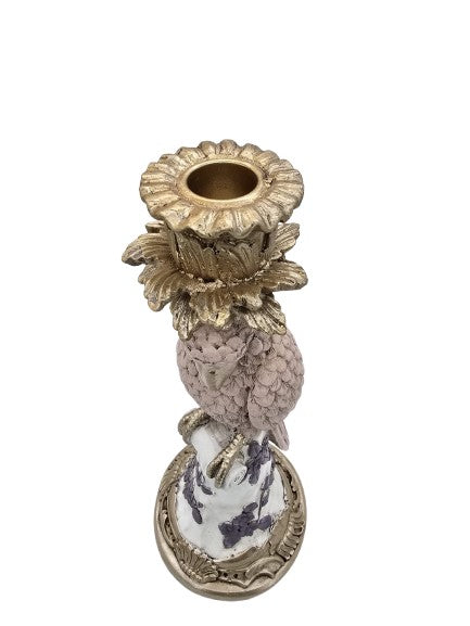 Kerzenständer Kakadu Rosa/Gold Werner Voss