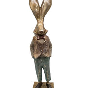 Hasenmann mit coolem Outfit in Gold, Grün Vintage Viana