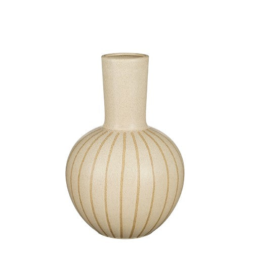 Holm Vase – H42 x Ø28 cm – Keramik – Creme Mica Decorations
