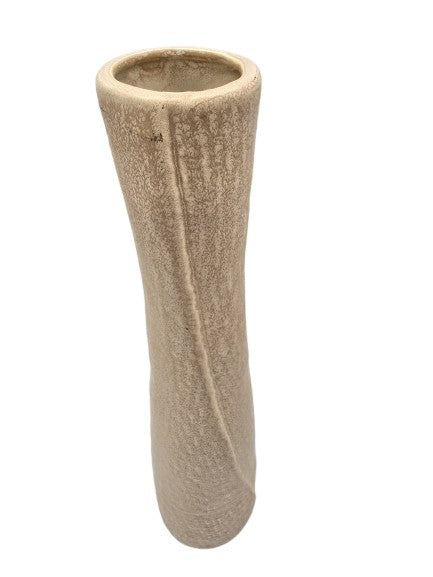 Beige ceramic vase