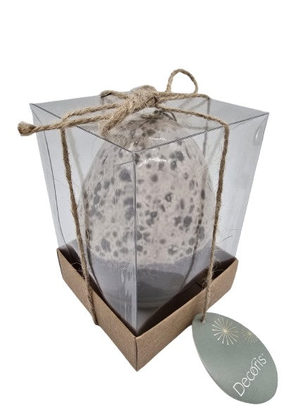 Ei Schaumstoff foliert groß Beige / Grau / Grün Decoris